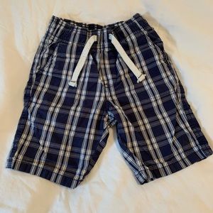 COPY - BOGO Boys navy and white plaid shorts. Size 5